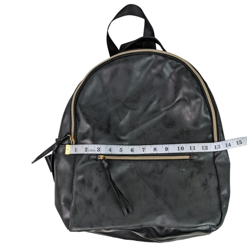 Faux Leather Backpack with Gold Hardware, Large - Picture 7 of 12